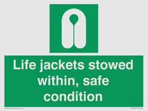 Life jackets stowed within